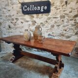 French monastery-style table – Solid cherry – 1950s