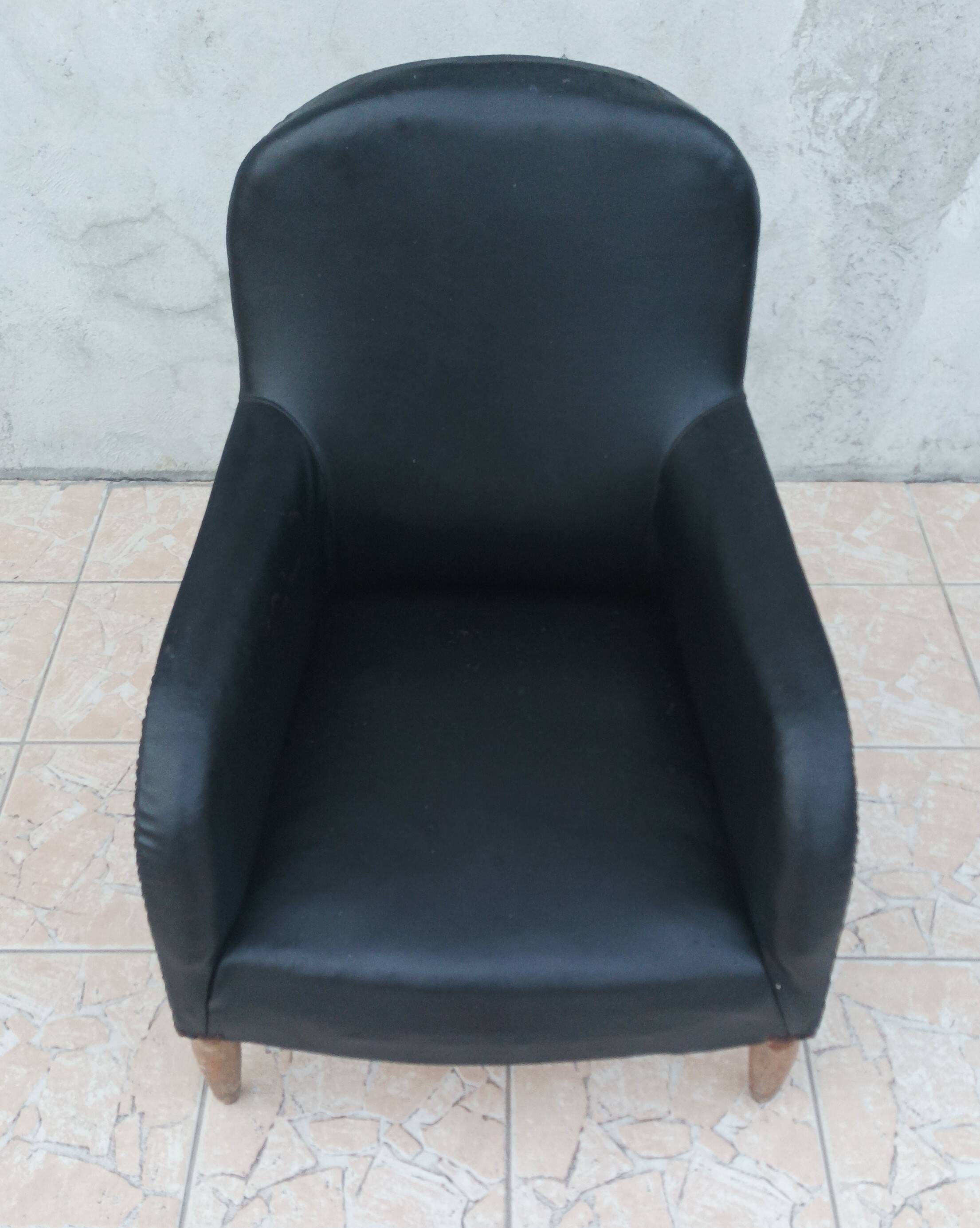 Art Deco period leather armchair