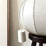 Italian suspension lamp, cocoon ball in resin, 1970s design.