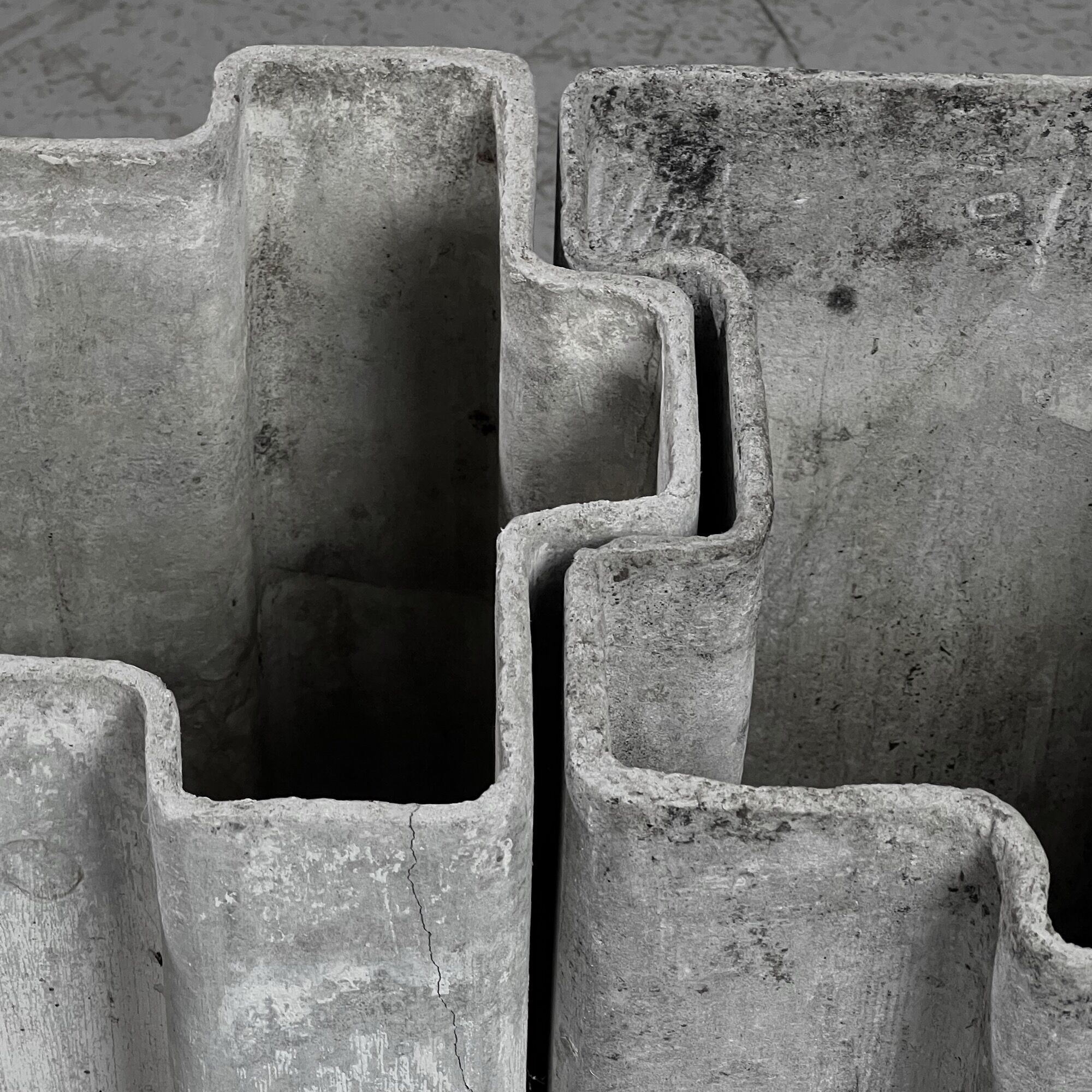 Set of 4 puzzle planters Switzerland 1950s