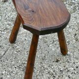 Vintage brutalist tripod stool 1960s