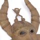 Pair of African brass masks, 1970s
