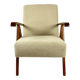 Fauteuil Vintage Boucle Beige Style Var B310, 1970