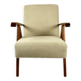 Vintage Beige Boucle Armchair in Style of Var B310, 1970s