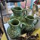 3 antique wine jugs