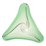 Bol vintage en cristal vert Val Saint Lambert années 1960