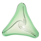 Bol vintage en cristal vert Val Saint Lambert années 1960