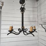 Lustre en fer forgé façon corde