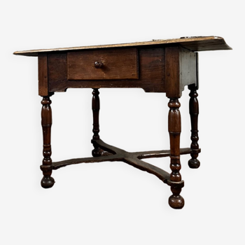 Table à écrire en bois naturel D’époque Louis XIII XVII Eme Siècle