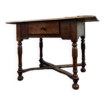 Table à écrire en bois naturel D’époque Louis XIII XVII Eme Siècle
