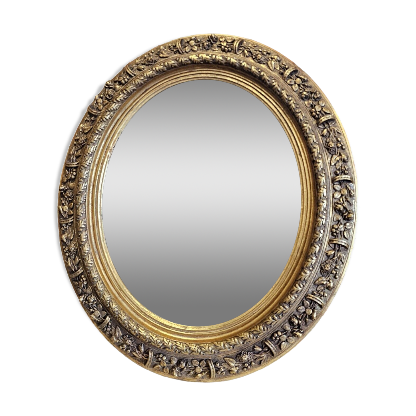 Small oval mirror