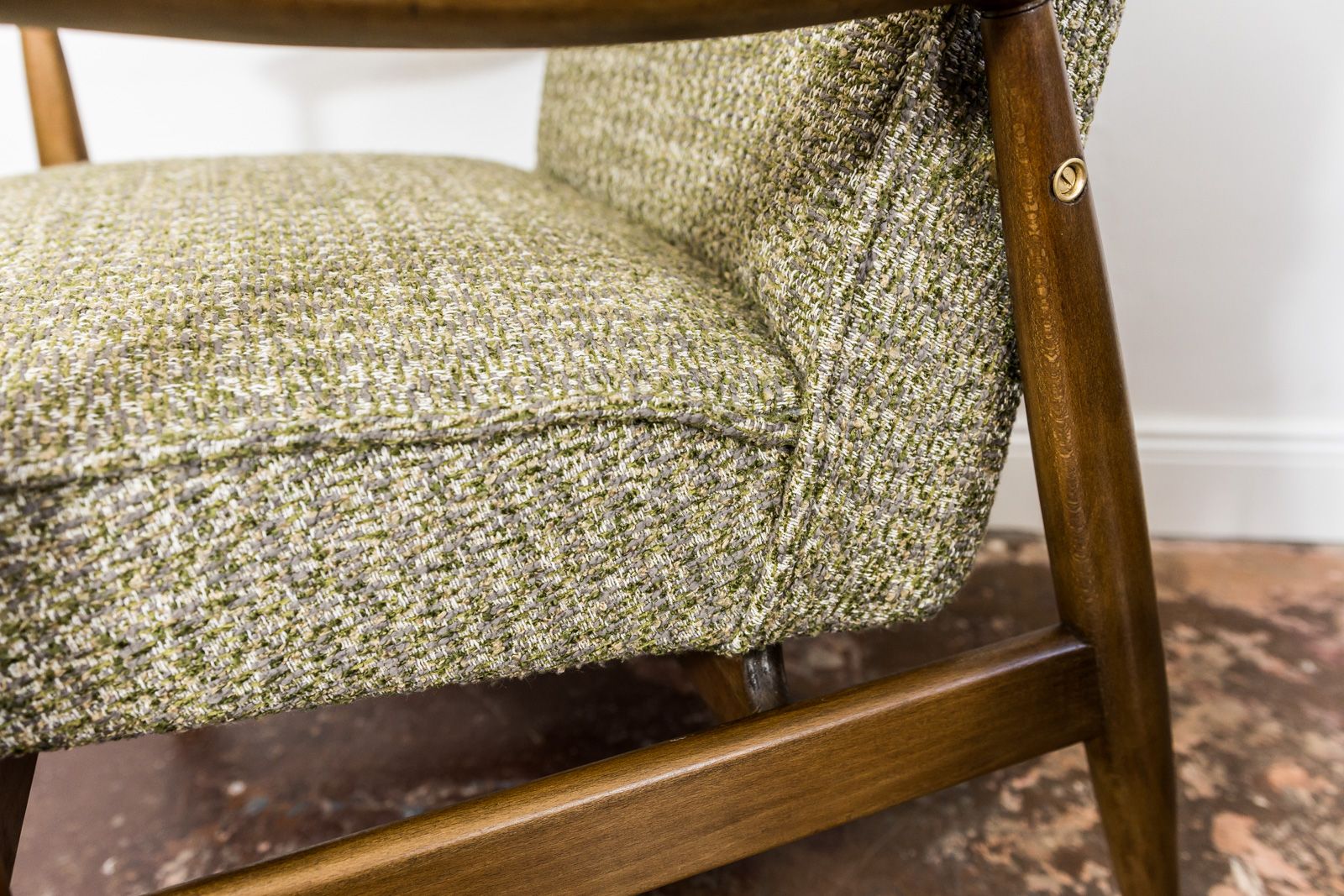 Pair of restored vintage GFM 87 armchairs by Juliusz Kedziorek, 1960s