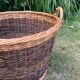 Large antique hand-woven wicker basket