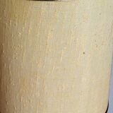 Modernist lamp chromed metal 70s, beige canvas lampshade
