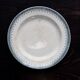 Round vintage patinated ironstone serving dish - Border model