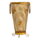 Large Mid-Century Regency umbrella stand made of gilded metal, Italy 1960s