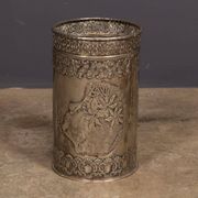 Antique Art Deco Silver Plated Waste Paper Bin c.1920