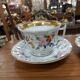 Duo tasses et sous-tasses en porcelaine Vieux Paris XIX ème