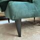 Set of 2 green velvet armchairs Camif