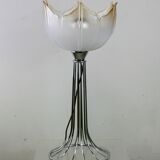 Lamp "space age". glass reflector, metal base. Circa 1970