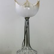 Lamp "space age". glass reflector, metal base. Circa 1970