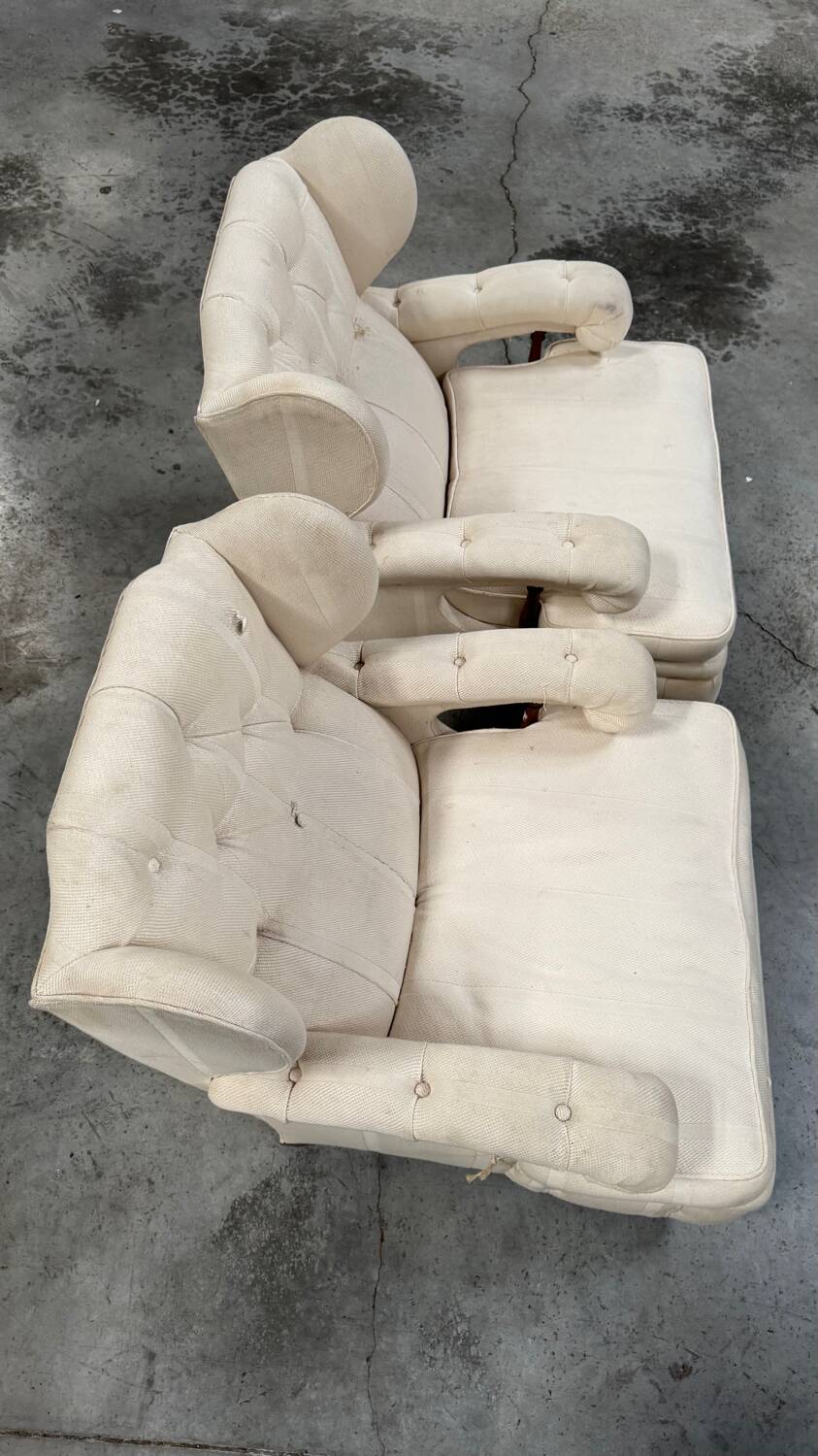 Vintage wingback armchairs