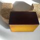 Brutalist XXL candle holder in stone and wood from the 1970s.