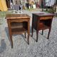 Paire de tables de chevet style Louis XV en chêne