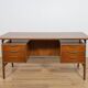 Mid-Century Model 75 Freestanding Teak Desk from Omann Jun, Denmark, 1950s