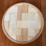 Tray and 6 coasters with naturalized butterflies