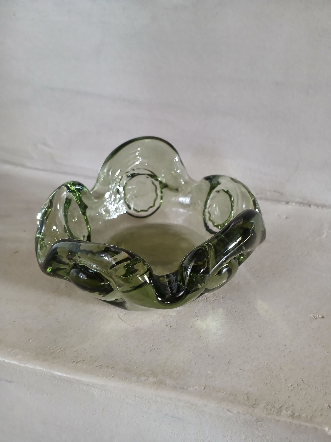 Vintage blown glass ashtray