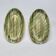 2 Oval Plates Dishes Saint Clément France Vintage Hand Painted
