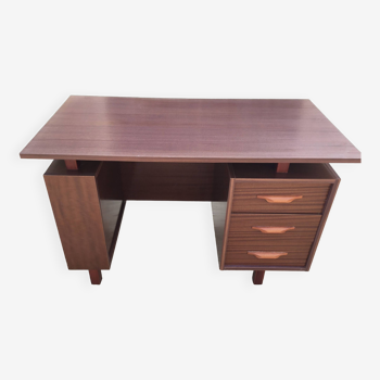 1980s mahogany veneered desk