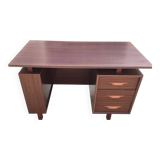 1980s mahogany veneered desk