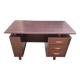 1980s mahogany veneered desk