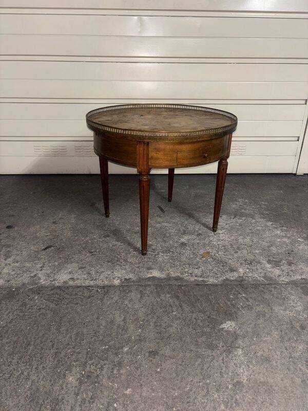 Ancienne table basse guéridon bouillotte d'époque TRANSPORT POSSIBLE