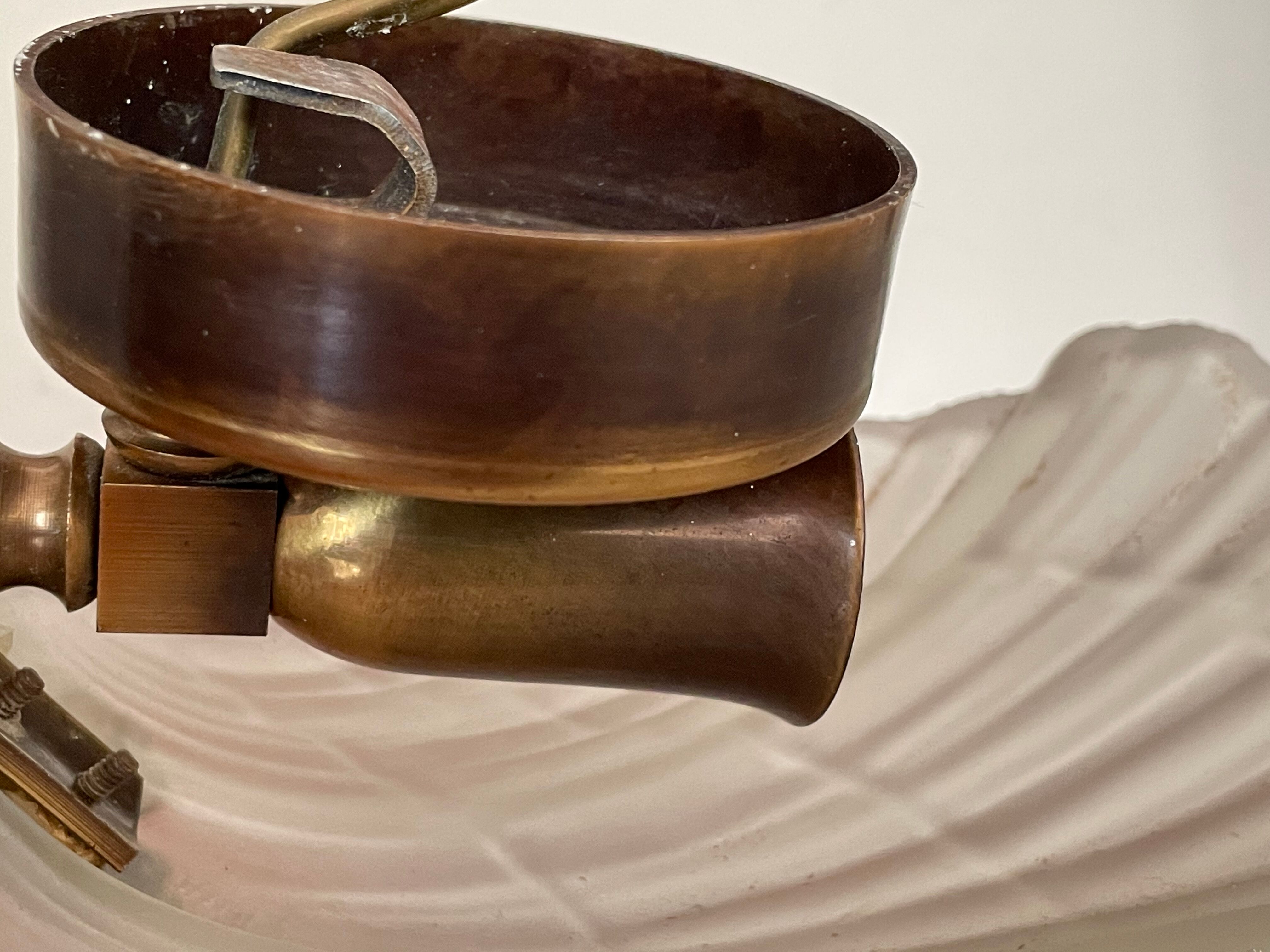 Art deco style shell wall lamp