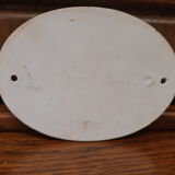 Porcelain plate for bedroom door, decorated with nature flowers and ribbon