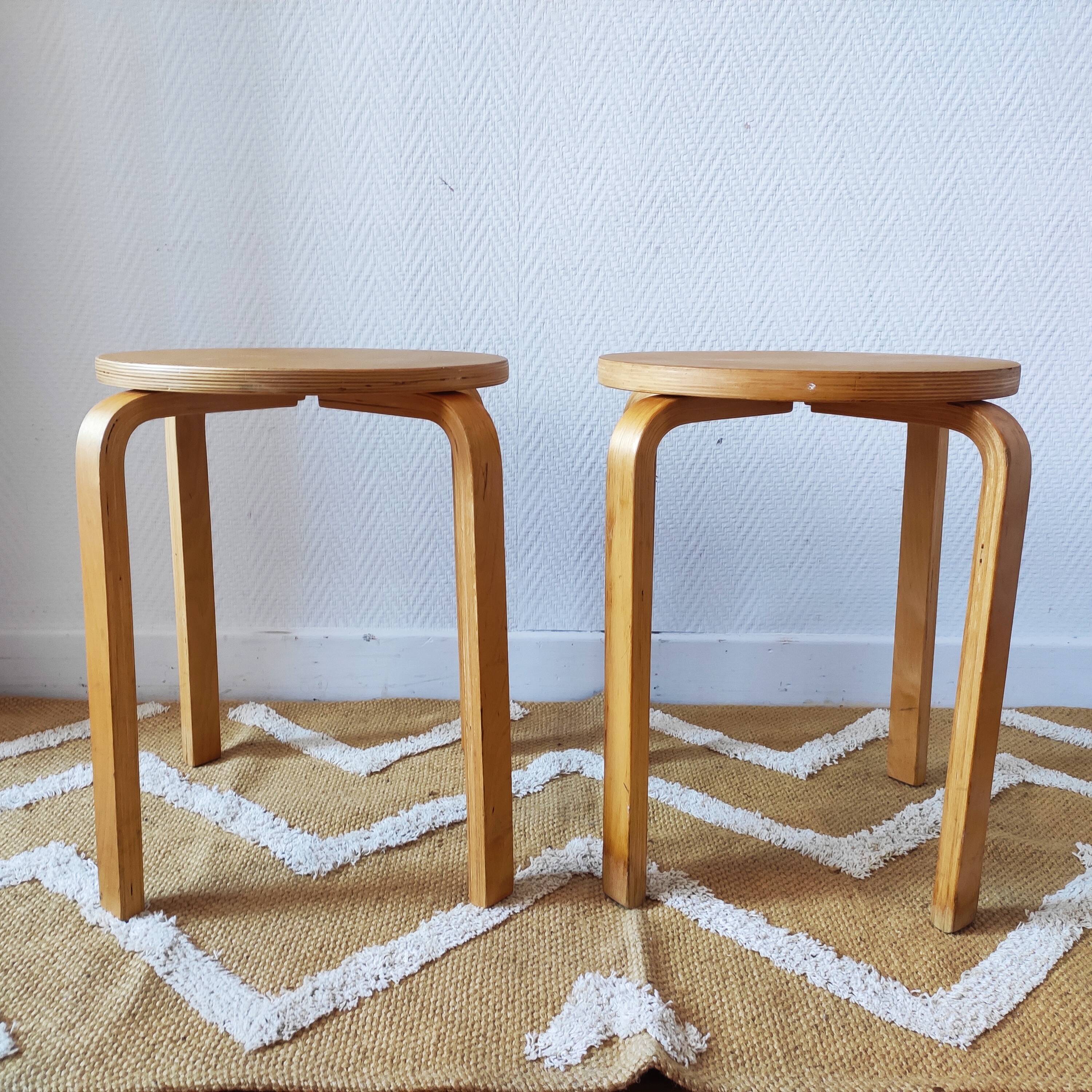 Paire de tabourets IKEA Frosta, 1990
