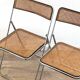 Paire de chaises pliantes cannées