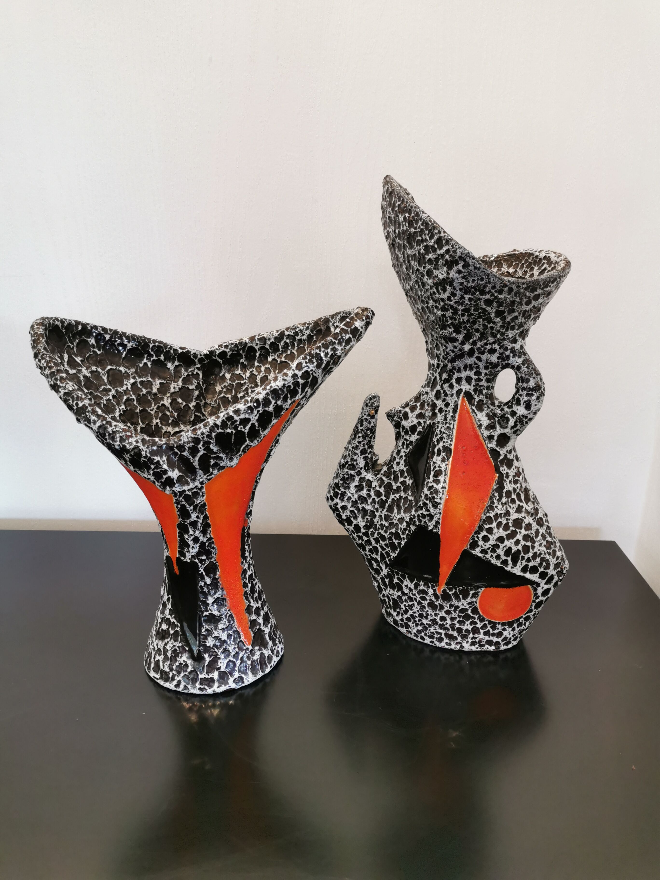 Geometric vase signed Le Vaucour for Vallauris