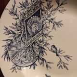 French vintage soup plate, R. Lafitte, Terre de Fer, Salins