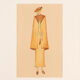 Art déco fashion illustration, gouache on paper, 93 x 52 cm