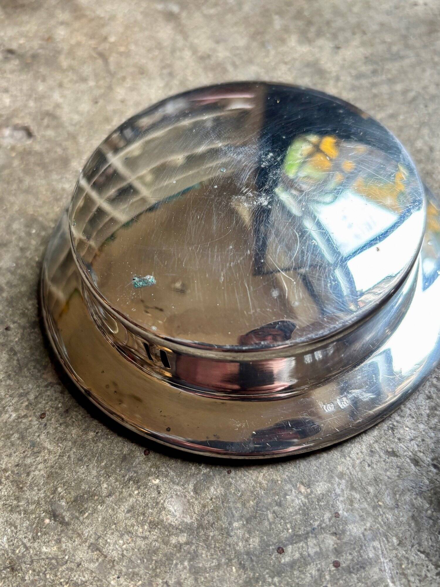 Coquillor butter dish in silver metal
