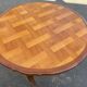 Louis XV oval extendable round table in solid wood and marquetry 160cm