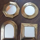 Moroccan brass mirror, set of 4