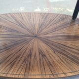 Art deco tea table Maurice Dufrène oval zebrano