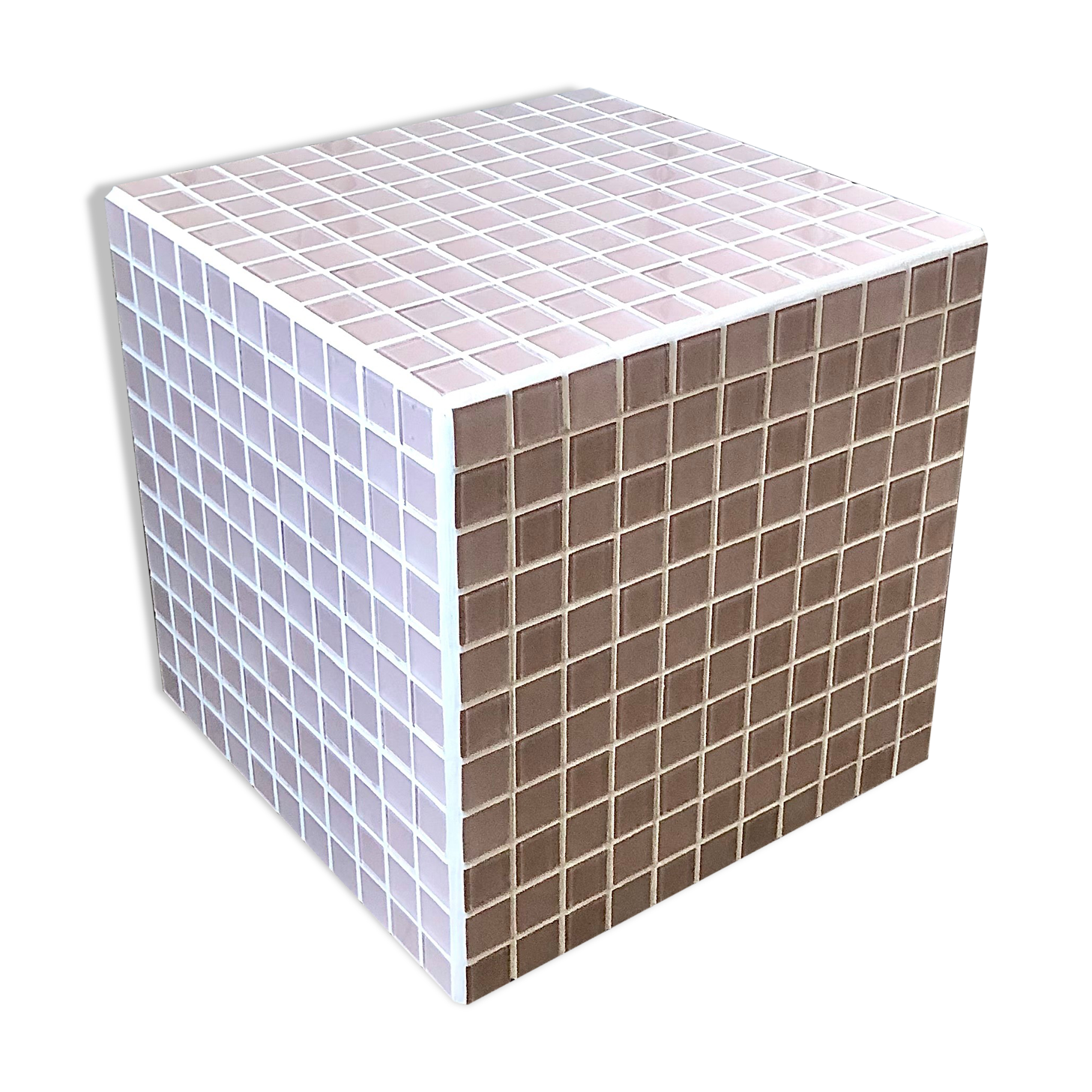 Cube tile / pink mosaic