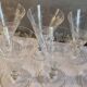 8 large Art Deco crystal glasses, grape clusters (+ 2 gifts)