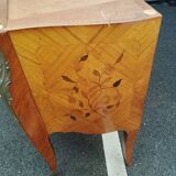 Old louis xv style marquetry chest of drawers